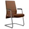 Leisuremod Aleen Office Chair in Upholstered Leather and Iron Frame, Dark Brown AGO19DBRL - alternate 1