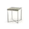 Homeroots 22" Silver and Brown Reclaimed Wood Glass and Steel Square End Table 283176 - alternate 3