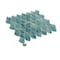 Apollo Tile Majeste 10.8 in. x 11.3 in. Glossy Sea Blue Glass Mosaic Wall and Floor Tile 8.48 sqft/case, 10PK APLASL8803A - alternate 3