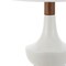 Jonathan Y Finn 23" Vintage Minimalist Iron/Ceramic LED Mini Table Lamp w/USB Charging Port, Wood Finished/White JYL4047A - alternate 5
