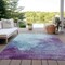 Homeroots 3' X 5' Sky Blue And Purple Abstract Washable Indoor Outdoor Area Rug 604839 - alternate 2