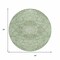 Homeroots 8' Artichoke Green And Ivory Round Medallion Washable Indoor Outdoor Area Rug 617451 - alternate 4