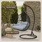 Leisuremod Teardrop Hanging Swing Chair with Stainless Steel Stand, 440 lb Capacity, Weatherproof RSCBL-57LGR - alternate 3