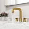 Vigo Wythe Two Handle Three-Hole Widespread Bathroom Faucet in Matte Brushed Gold VG01302MG - alternate 3