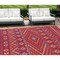 Homeroots 8' X 10' Red Geometric Indoor Outdoor Area Rug 555594 - alternate 1