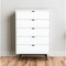 Homeroots 30" White Solid Wood Five Drawer Chest 473071 - alternate 4