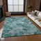 Homeroots 8' X 10' Teal Blue Aqua And Gray Abstract Washable Indoor Outdoor Area Rug 577694 - alternate 4