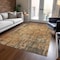 Homeroots 10' X 14' Copper And Brown Abstract Washable Indoor Outdoor Area Rug 606055 - alternate 2