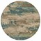 Homeroots 8' Teal Blue And Beige Round Abstract Washable Indoor Outdoor Area Rug 630941 - alternate 2