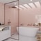 Apollo Tile Arte 1.97 in. x 7.87 in. Glossy Pink Ceramic Subway Wall and Floor Tile 6.46 sq. ft./case 60-pack RID88PNKGLA - alternate 3