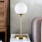Homeroots 21" Brass Metal Globe Table Lamp With Clear Globe Shade 524466 - alternate 3