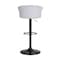 Homeroots Light Gray and Black Fabric with Metal Swivel Adjustable Height Bar Chair 534429 - alternate 3