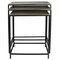 Homeroots Set of Three Brass and Black Aluminum and Iron Frame Nested Tables 528064 - alternate 3