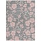 Homeroots 3' X 5' Gray Pink And Ivory Floral Washable Indoor Outdoor Area Rug 600000 - alternate 4