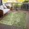 Homeroots 3' X 5' Olive Green Ikat Washable Indoor Outdoor Area Rug 576989 - alternate 4