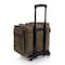 Picnic Time Family Of Brands Somm 12 Bottle Insulated Wine Bag with Rolling Cart, Khaki Green with Brown Accents 664-12-140-000-0 - alternate 4
