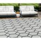 Homeroots 8' X 10' Beige And Gray Geometric Distressed Indoor Outdoor Area Rug 558725 - alternate 1
