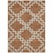 Homeroots 9' X 12' Brown And Ivory Geometric Washable Indoor Outdoor Area Rug 593784 - alternate 3