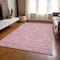 Homeroots 3' X 5' Blush Pink And Ivory Floral Washable Indoor Outdoor Area Rug 582332 - alternate 2