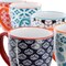 Elama Rory 6 Piece 16 Ounce Assorted Design Stoneware Mug Set in Assorted Colors 750123730M - alternate 3