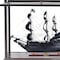 Homeroots 30" Black Solid Wood Hand Painted Black Pearl Pirate Medium Open Display Case Model Boat 401984 - alternate 3