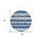 Homeroots 8' Blue Gray And Ivory Round Striped Washable Indoor Outdoor Area Rug 598330 - alternate 2