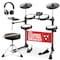 Pyle Electronic Drum Set with 4 Quiet Mesh Pads, 180 Sound Styles, 3 Cymbals, 2 Pedals, Throne PEDKITPRO62 - alternate 1