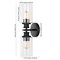 Jonathan Y Jules Edison 16.5" Cylinder 2-Light Iron/Seeded Glass Farmhouse Contemporary LED Wall Sconce, Black JYL7577A - alternate 2