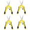 Ipower 6.5 Inch Gardening Hand Pruner Pruning Shears Trimming Scissors, Yellow, 4PK GLPRNR6X4 - alternate 1