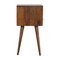 Homeroots 22" Brown Solid Wood Square One Drawer Nightstand 651486 - alternate 3