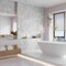 Apollo Tile Artisana 3x12 in. White Textured Bianco Carrara Etched Linear Wave Elongated Subway Tile, 20PK APLEFT8802CAA - alternate 2
