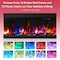 Edendirect 36 in. 3-Sided Freestanding Electric Fireplace Insert in Black with 13-Flame Colors, Remote Control ZR-BL36 - alternate 3