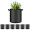 Healsmart 2 Gallon Grow Bags, Nonwoven Aeration Fabric Pots with Handles, Black, 6PK GLGROWBAG2X6LITEBLK - alternate 1