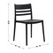 Flash Furniture Bridgeport Stacking Patio Chairs w/Slatted Backrest, All-Weather Resin Chairs, Black, 4PK 4-DHF-317-APP-BLK-GG - alternate 2