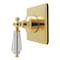 Kingston Brass Single-Handle Six-Way Diverter Valve with Square Trim Kit, Polished Brass KS4042WLL - alternate 1