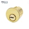 Ecs Hardware Durable Premium Mortise Cylinder, 1-1/4 in US3 Polished Brass with 5 Keys and Card ECSH-HMC03-US3 - alternate 2