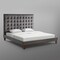 Homeroots Gray Solid Wood King Tufted Upholstered Velvet Bed 544753 - alternate 3