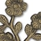 Homeroots 4" Antiqued Gold Cast Iron Flower Wall Hook 612074 - alternate 3