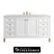 James Martin Vanities Chicago 60 in. Single Vanity, Glossy White, w/ 3 CM Eternal Jasmine Pearl Silestone Top 503-V60S-GW-FEJP - alternate 1