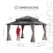 Sunjoy 14x12 Kingston Hardtop Rectangular Gazebo Wood A10204367000 - alternate 3