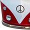 Homeroots 60in Red and White Metal and Wood Peace Van Bar Server 471932 - alternate 2