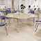 Flash Furniture Wren 60 in Flower Adjustable Height Activity Table, Thermal Laminate Top, Standard Legs, Light Natural XU-A60-FLR-LTNAT-T-A-GG - alternate 2