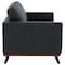 Leisuremod Chester Modern Leather Loveseat with Birch Wood Base, Black CS58BL-L - alternate 3
