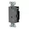 Hubbell Wiring Device-Kellems Straight Blade Receptacle, 5-20R, 20 A, 125V AC, 2 Pole, 3 Wire, Surface Mount, Grounded HBL2182STGYTR - alternate 2