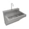 Just Manufacturing Scrub Sink 30 in x 17 1/2 in, 1, 1, Wall, 16 ga. 304 Stainless Steel J7701S-J - alternate 1