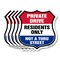 Signmission Private Driveway Shield Sign Private Dri, 12 inch X 12 inch, Aluminum Metal Sign, 5PK SHI-A-5Pack-12-436 - alternate 1