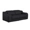 Homeroots 76in Black and Silver Italian Leather Power Reclining Loveseat 633751 - alternate 2