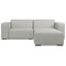 Homeroots 88" Gray Fabric Sofa With Ottoman With Brown Legs 641051 - alternate 1