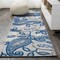 Jonathan Y Julien Paisley High-Low Blue/Light Gray 2 ft. x 8 ft. Indoor/Outdoor Runner Rug AMC102C-28 - alternate 1