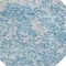 Homeroots 8' Teal Blue And Ivory Round Abstract Washable Indoor Outdoor Area Rug 612769 - alternate 2